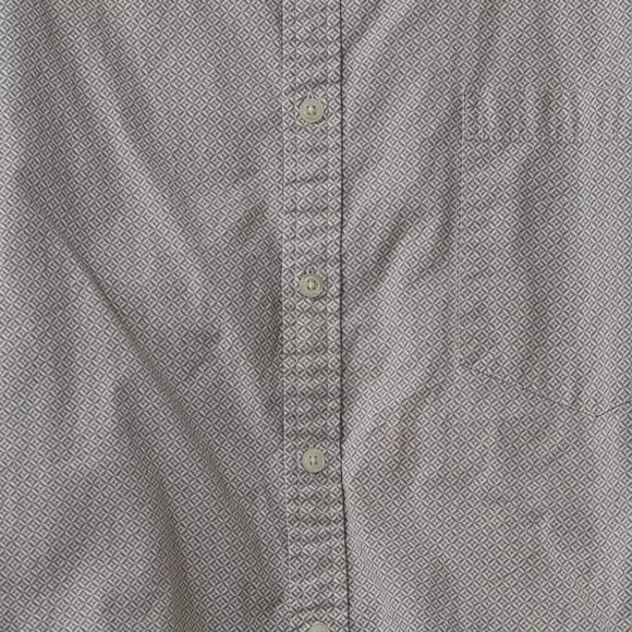 APT.9 Mens Gray Button Up Shirt Casual Slim Collared 1-Pocket Short Sleeve 3XL - Picture 5 of 7